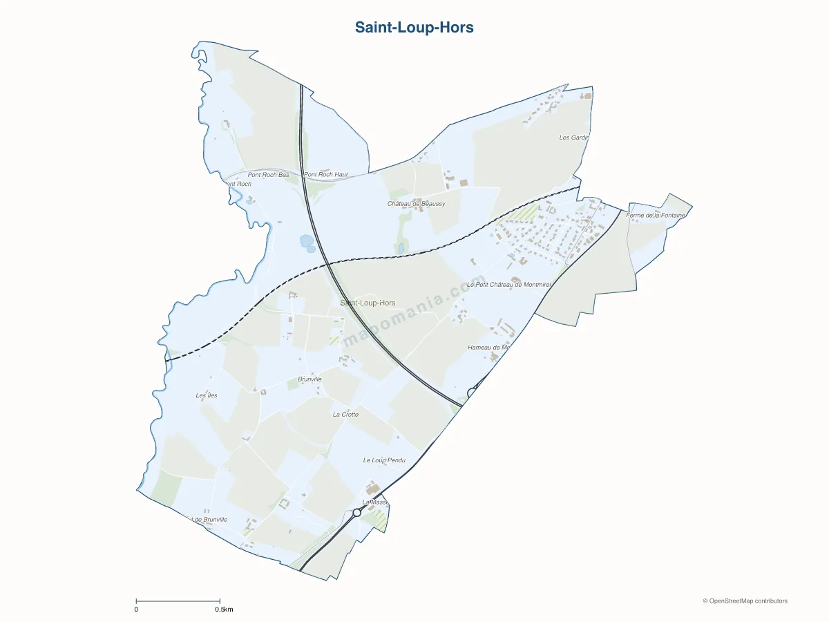 Carte de Saint-Loup-Hors à personnaliser