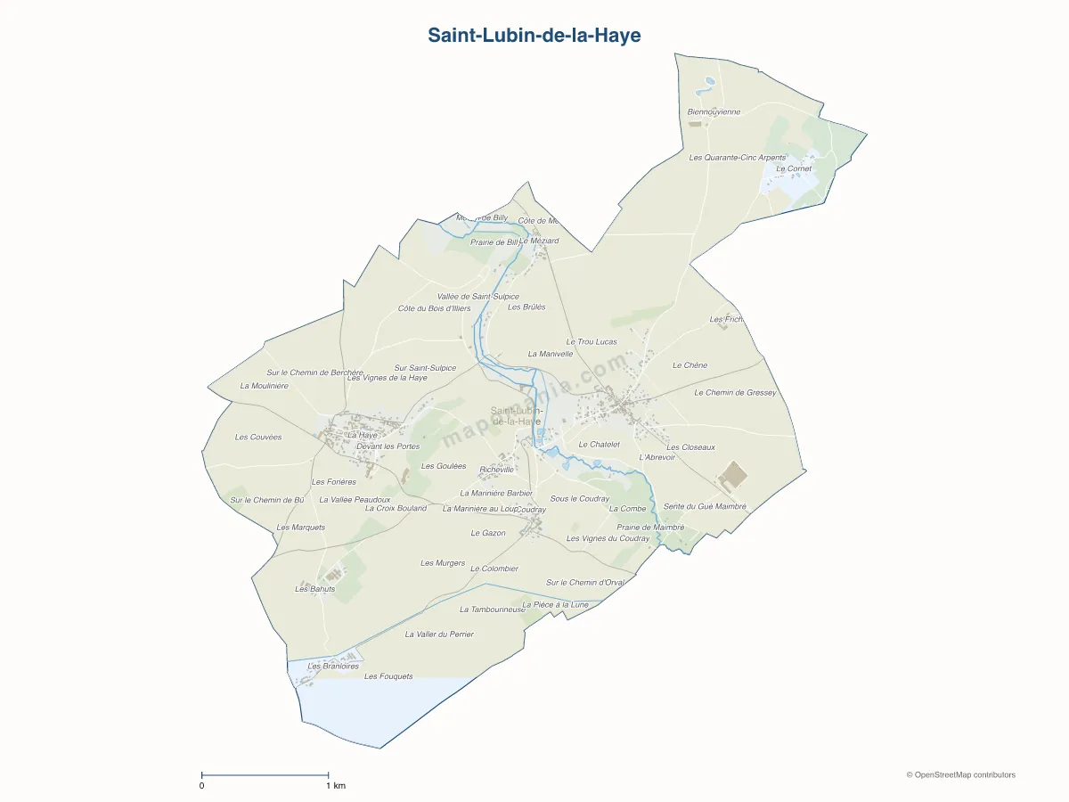Carte de Saint-Lubin-de-la-Haye à personnaliser
