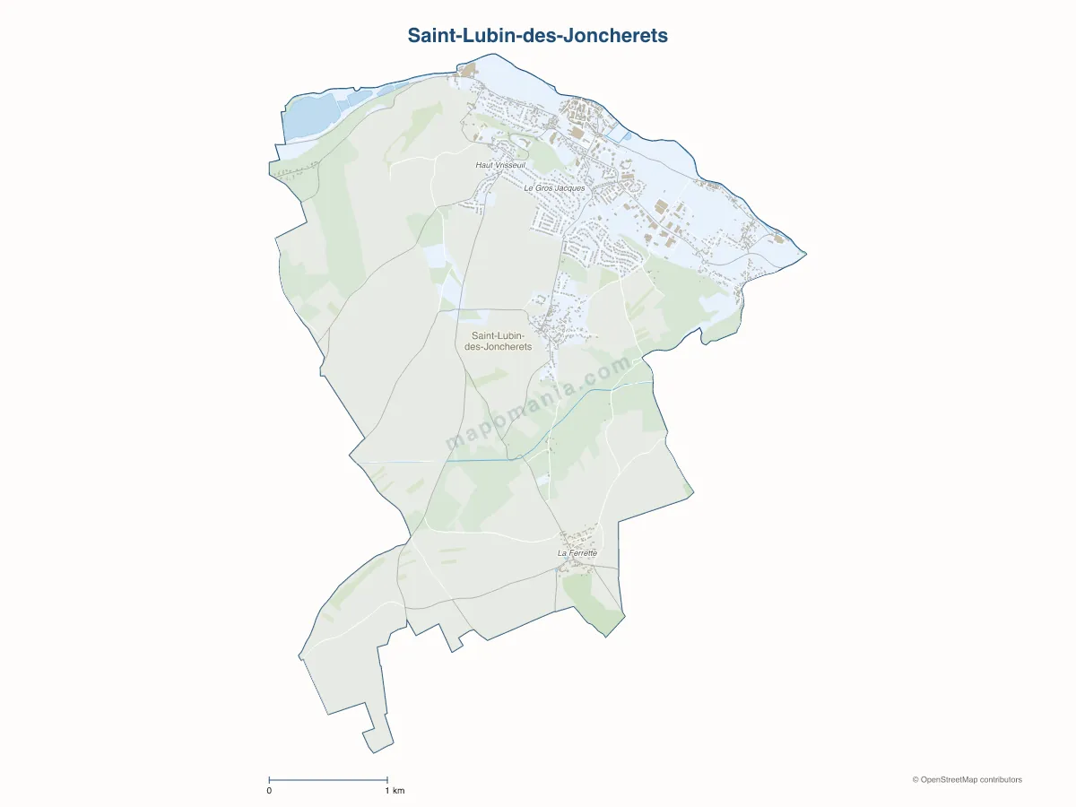 Carte de Saint-Lubin-des-Joncherets à personnaliser