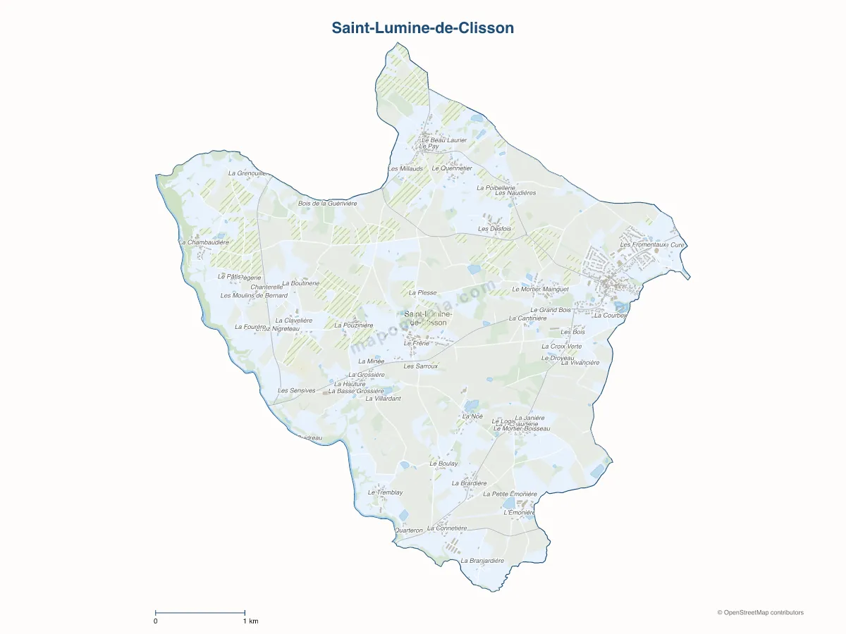 Carte de Saint-Lumine-de-Clisson à personnaliser