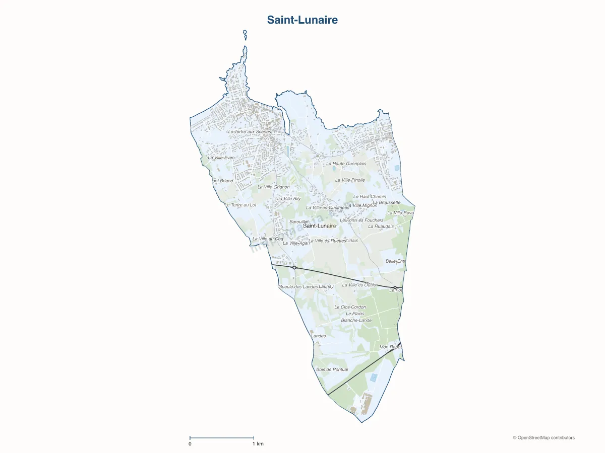 Carte de Saint-Lunaire à personnaliser