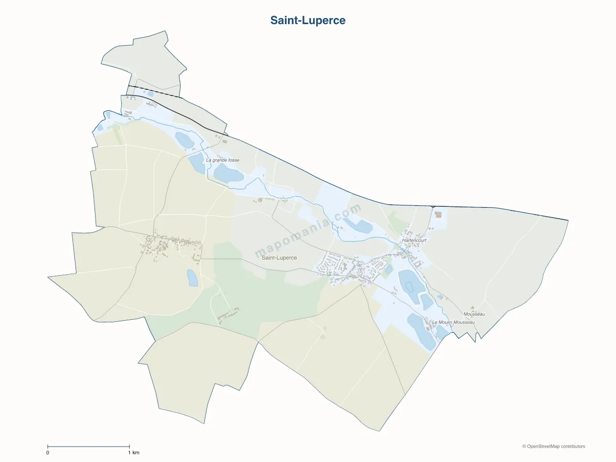 Carte de Saint-Luperce à personnaliser