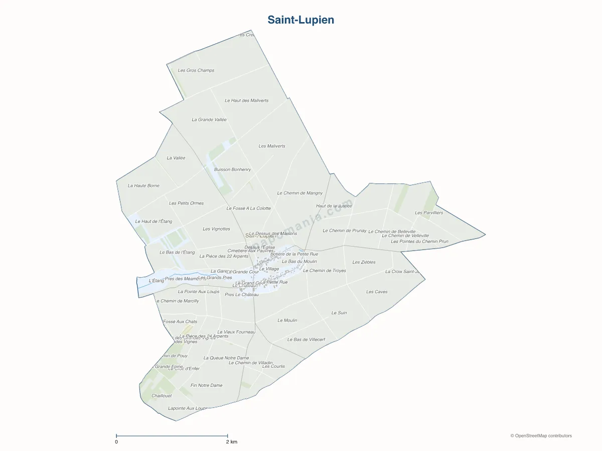 Carte de Saint-Lupien à personnaliser