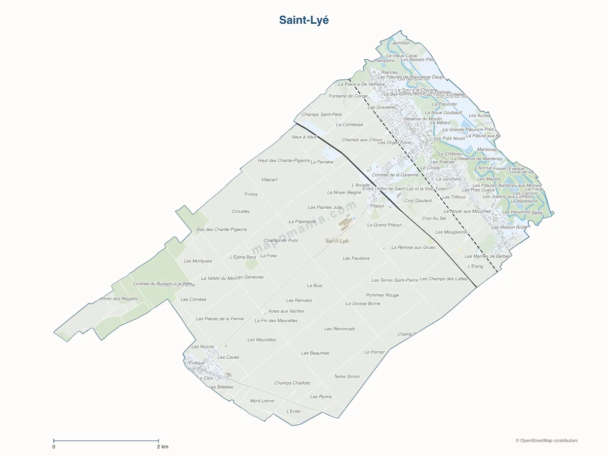 Carte de Saint-Lyé à personnaliser