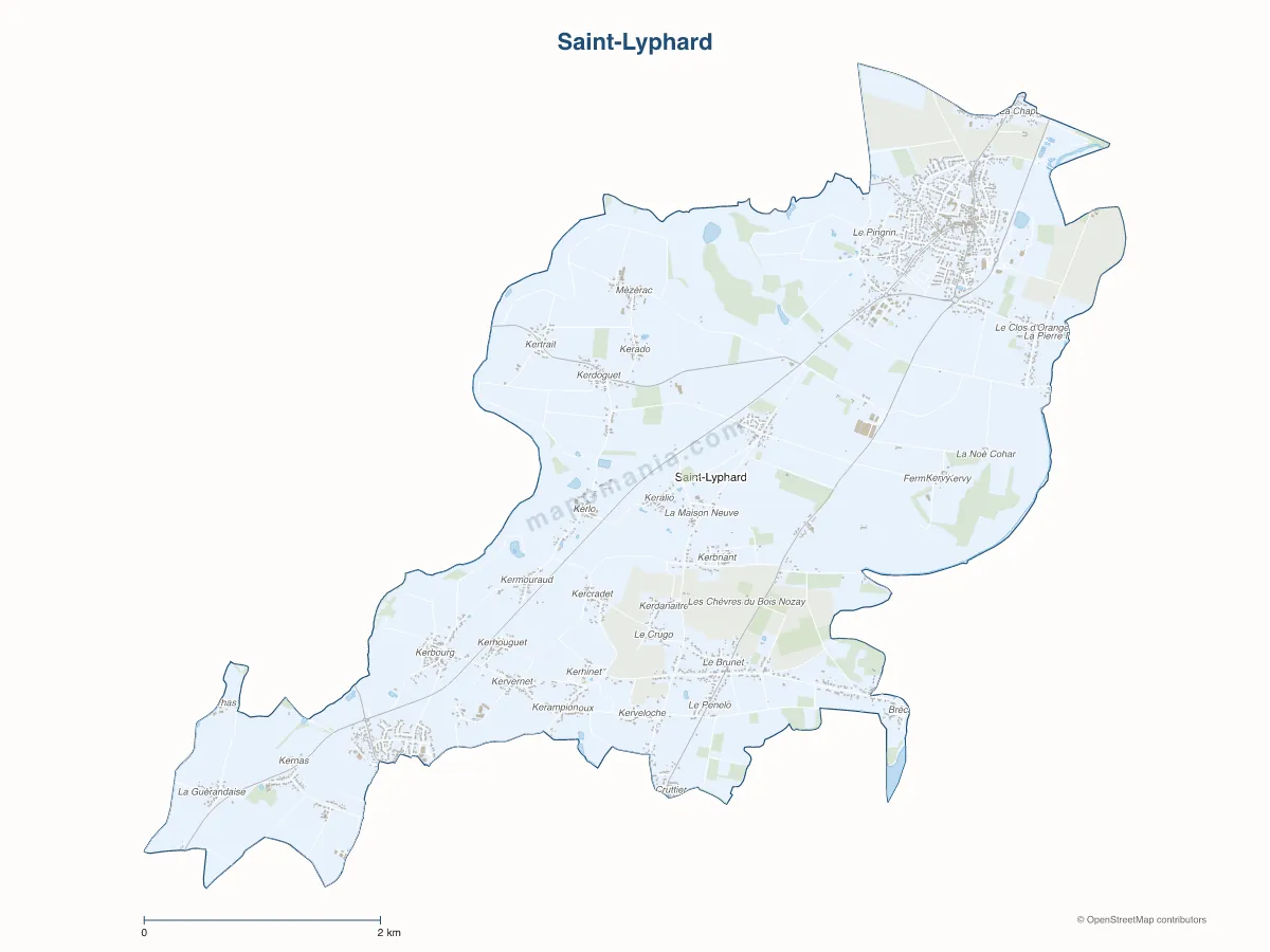 Carte de Saint-Lyphard à personnaliser
