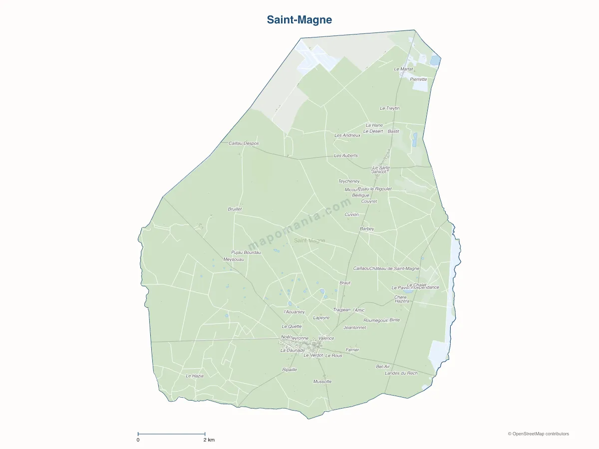 Carte de Saint-Magne à personnaliser