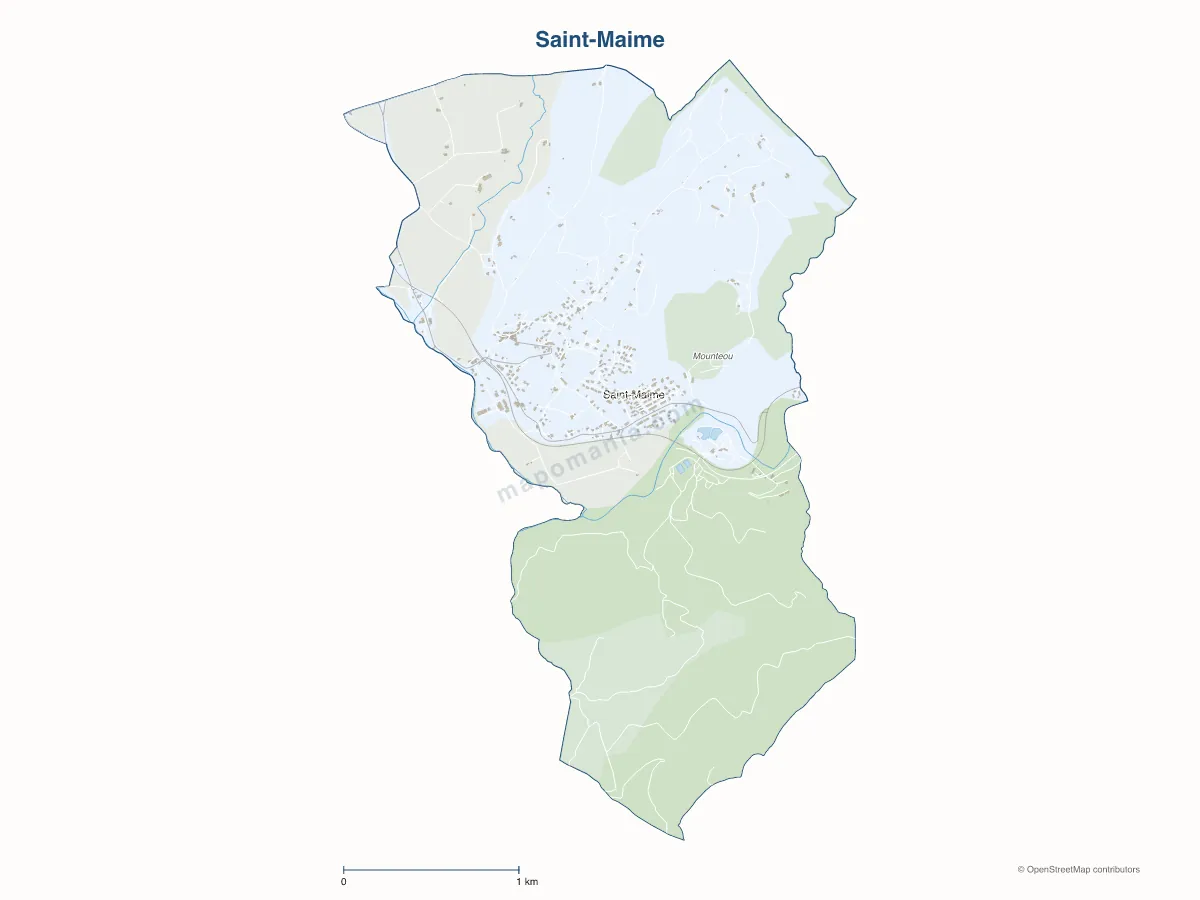 Carte de Saint-Maime à personnaliser