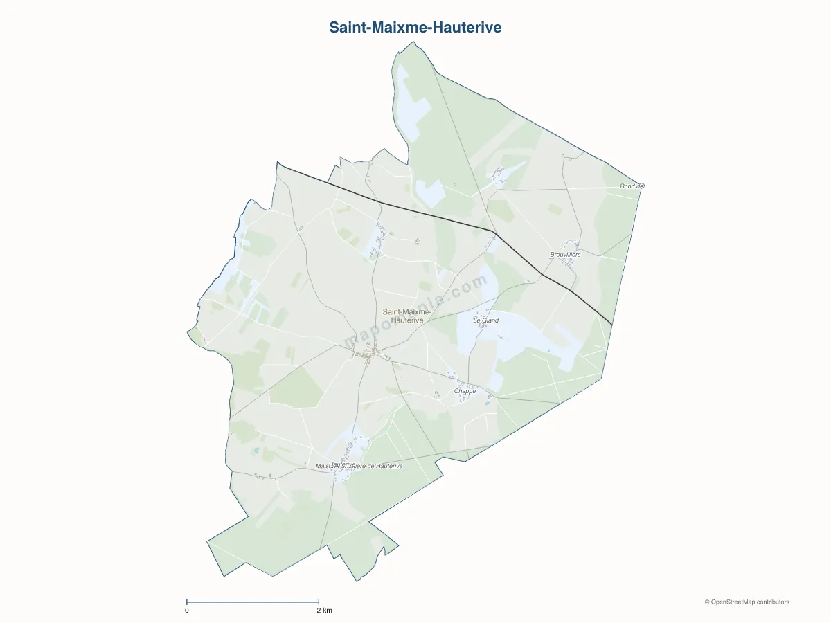 Carte de Saint-Maixme-Hauterive à personnaliser