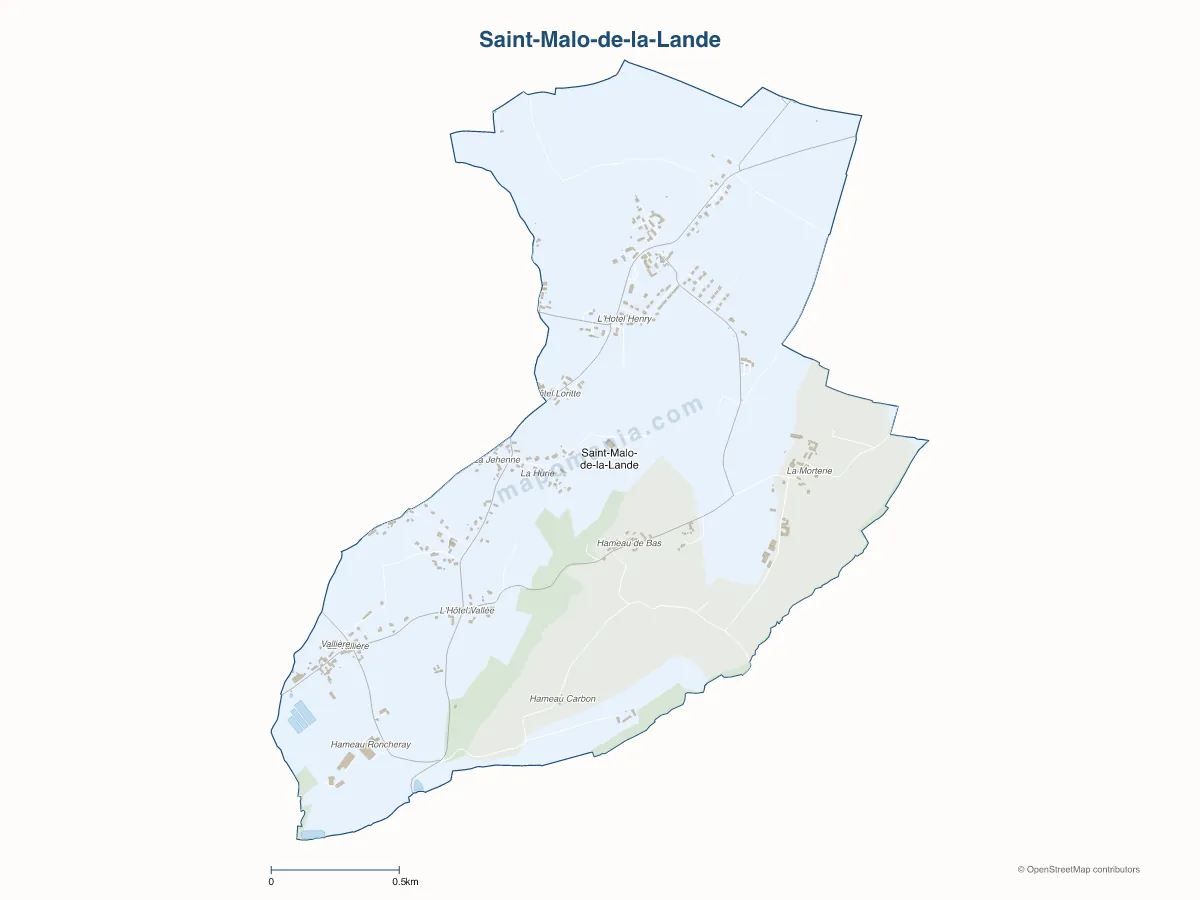 Carte de Saint-Malo-de-la-Lande à personnaliser