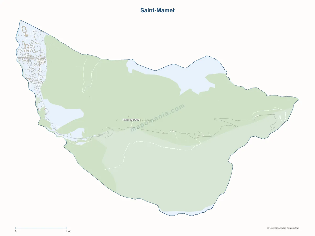 Carte de Saint-Mamet à personnaliser