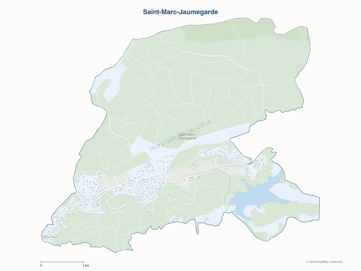 Carte de Saint-Marc-Jaumegarde à personnaliser