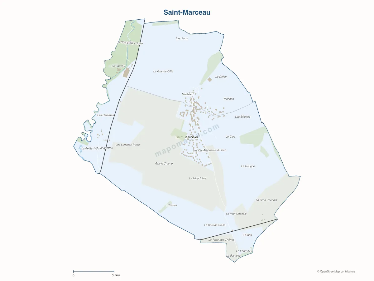 Carte de Saint-Marceau à personnaliser
