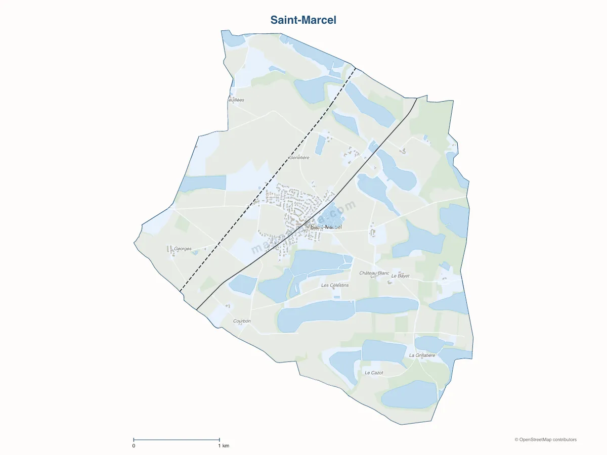 Carte de Saint-Marcel à personnaliser