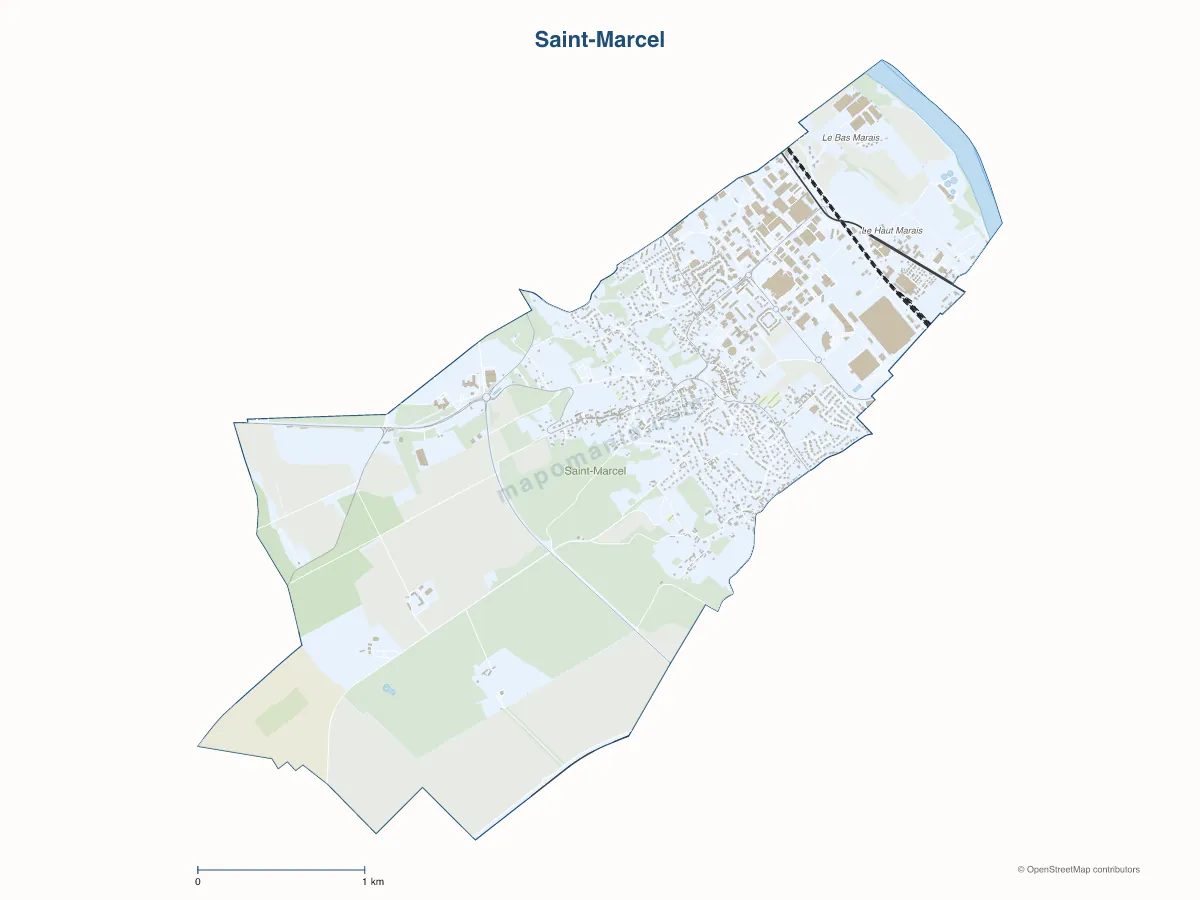 Carte de Saint-Marcel à personnaliser