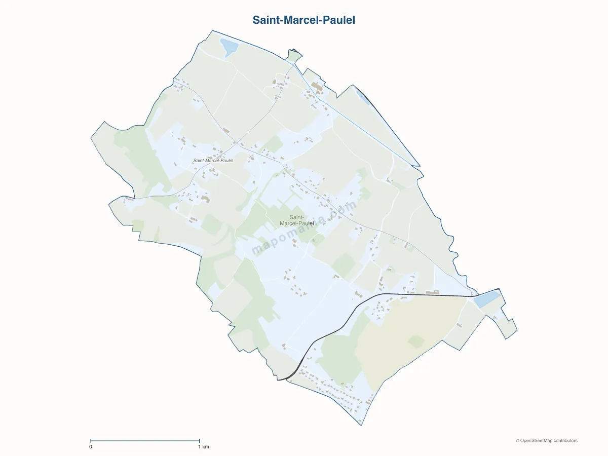 Carte de Saint-Marcel-Paulel à personnaliser
