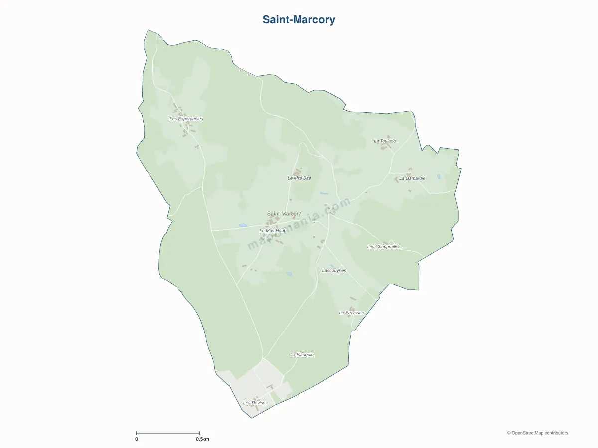 Carte de Saint-Marcory à personnaliser
