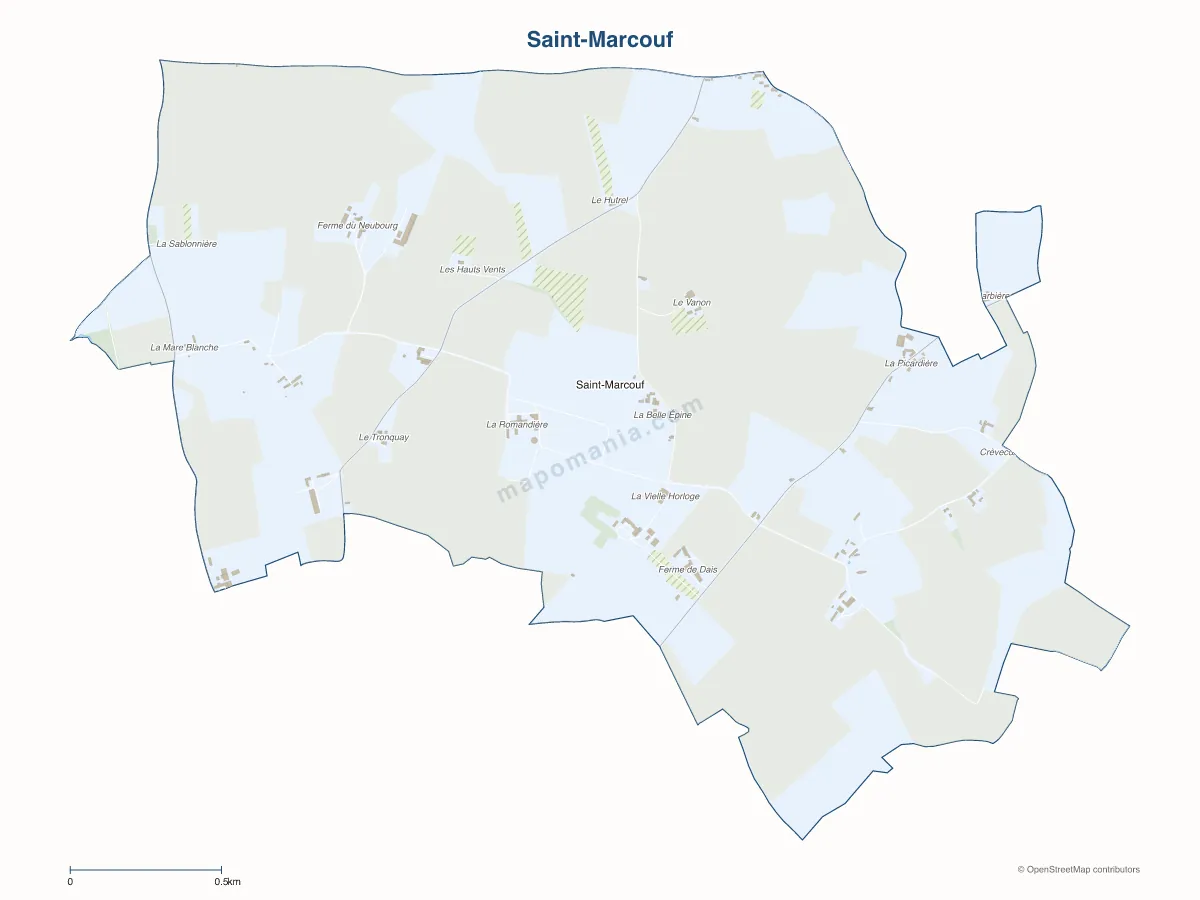 Carte de Saint-Marcouf à personnaliser