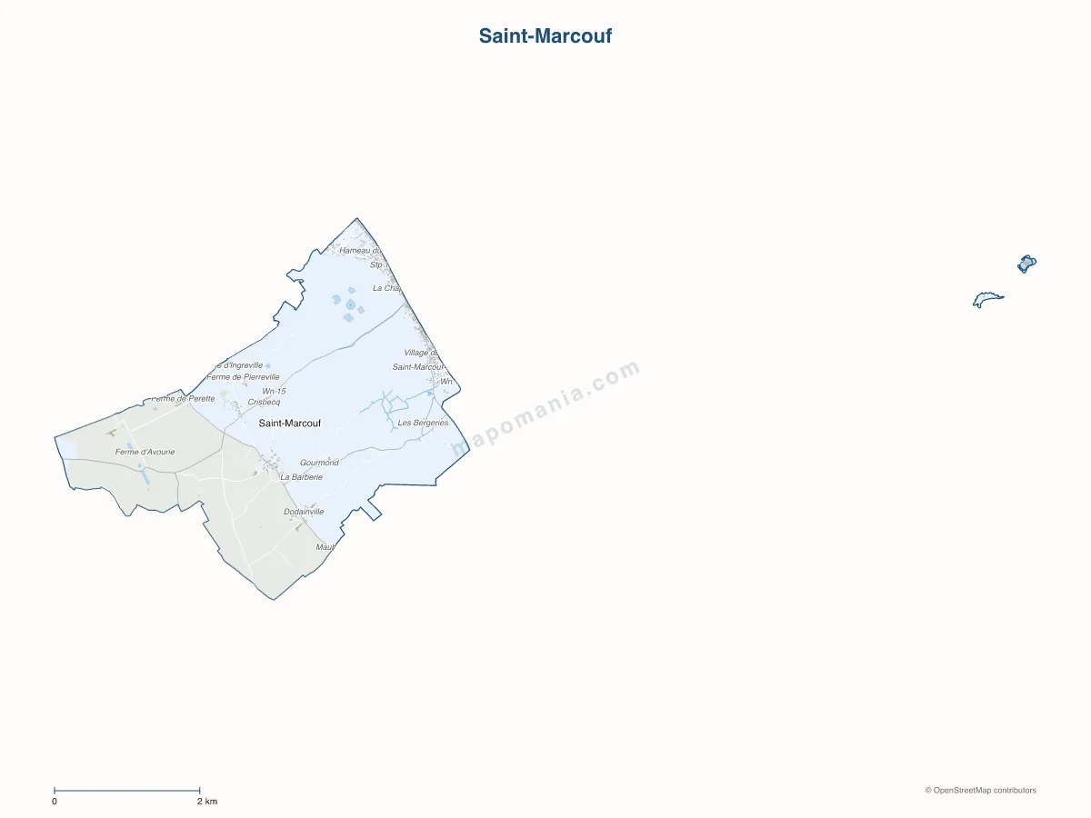 Carte de Saint-Marcouf à personnaliser