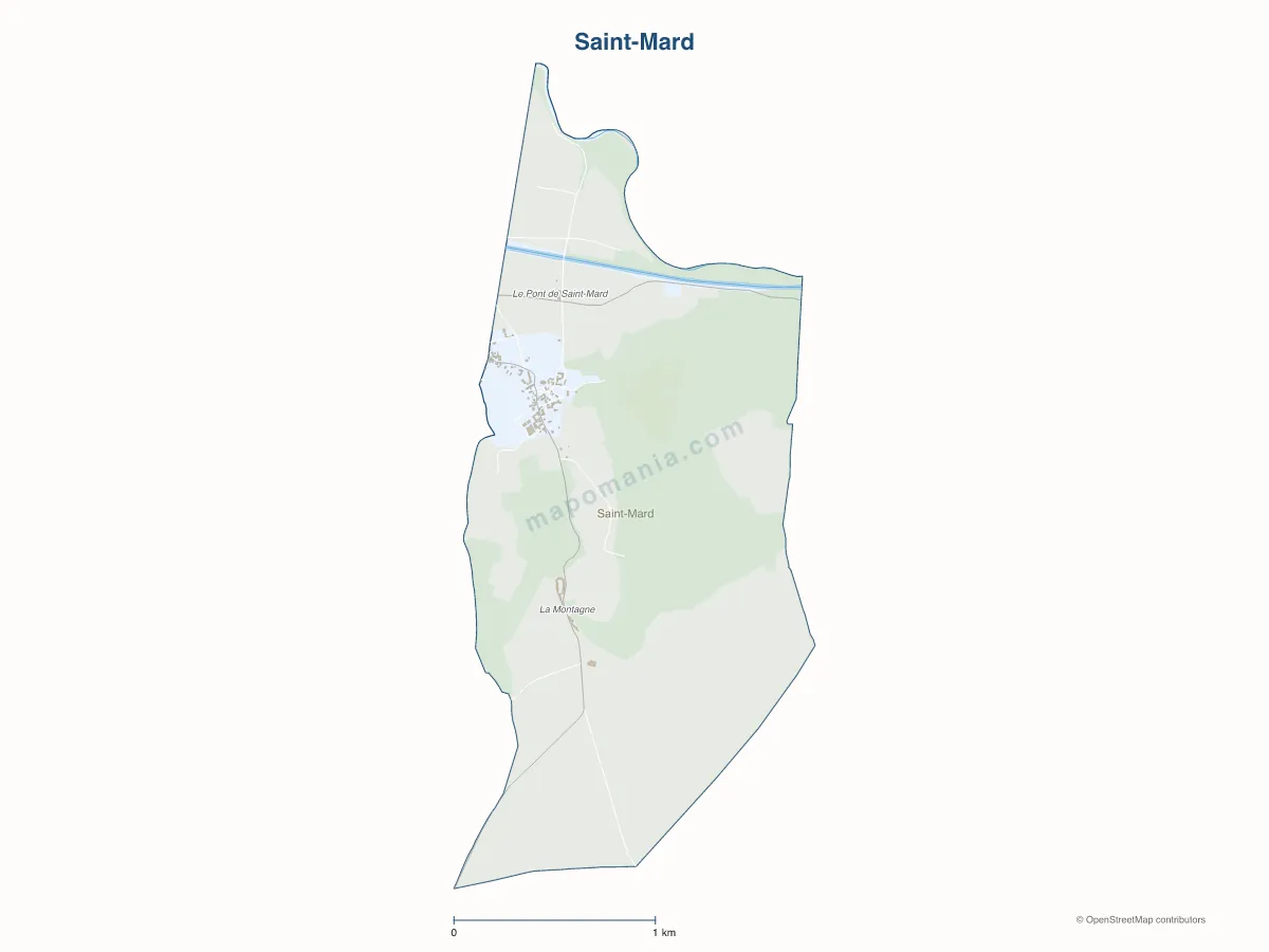 Carte de Saint-Mard à personnaliser