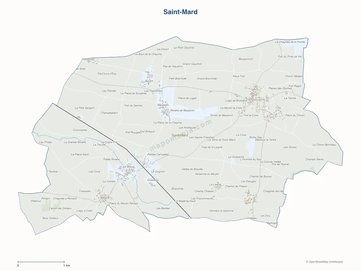 Carte de Saint-Mard à personnaliser