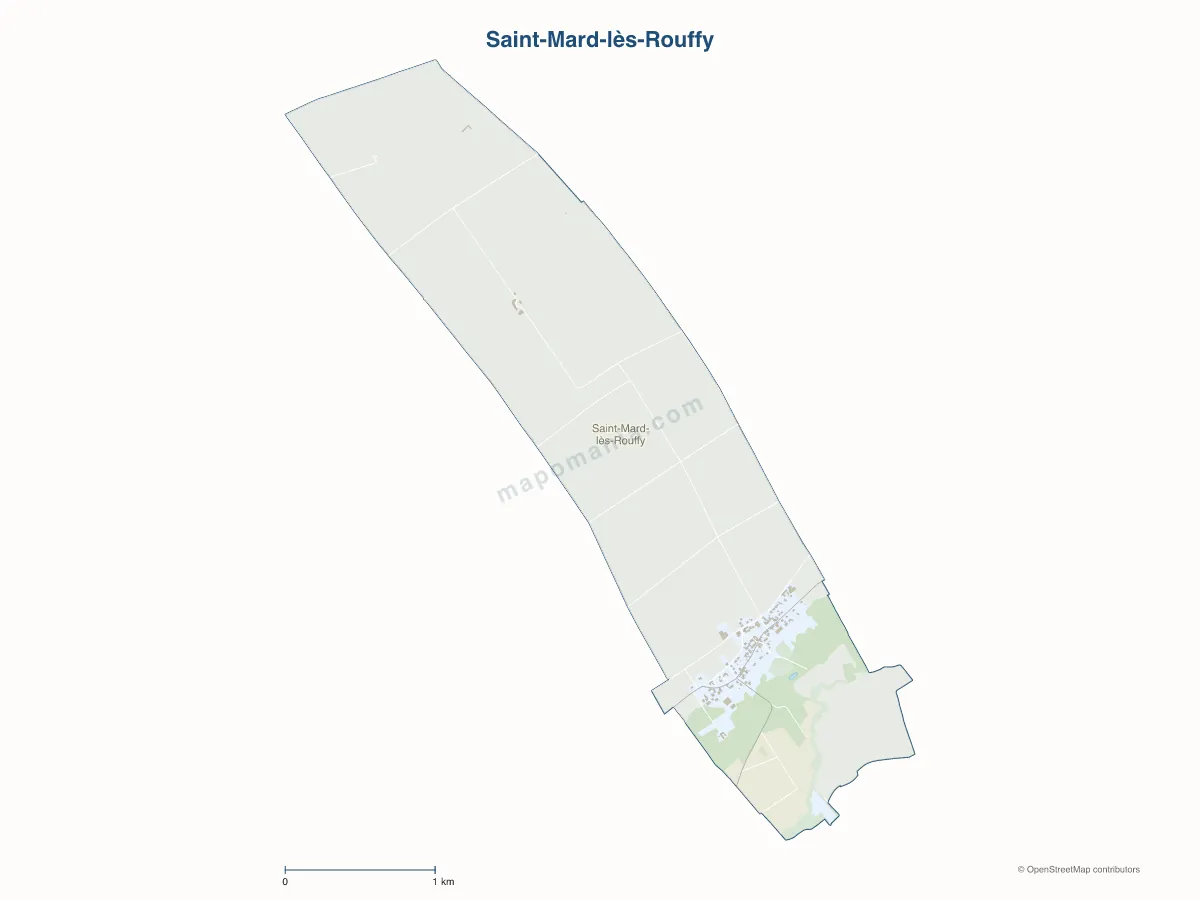 Carte de Saint-Mard-lès-Rouffy à personnaliser
