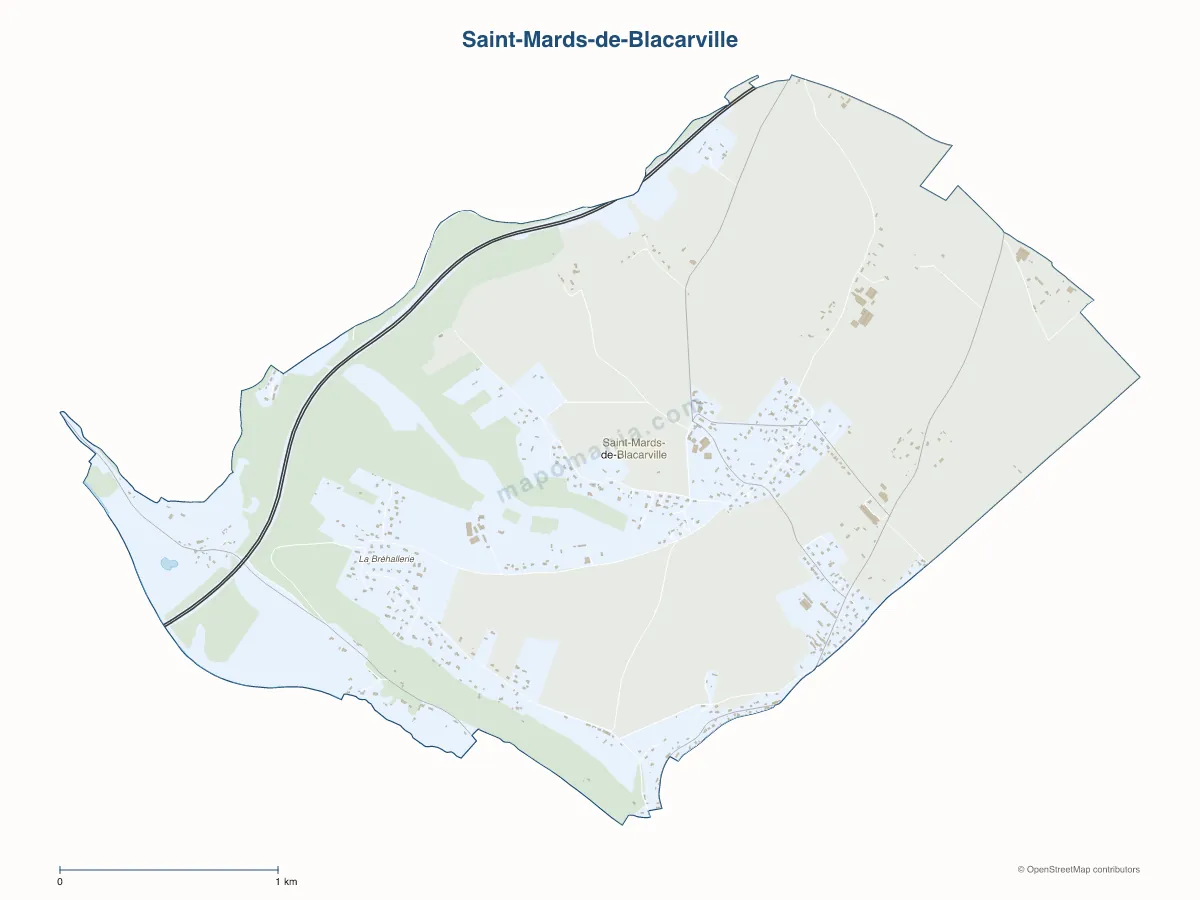 Carte de Saint-Mards-de-Blacarville à personnaliser