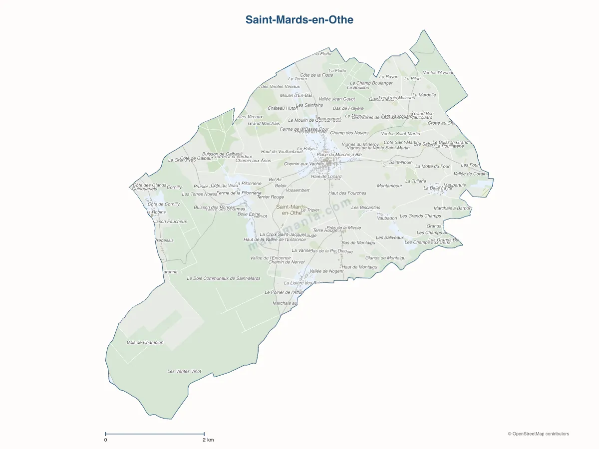 Carte de Saint-Mards-en-Othe à personnaliser