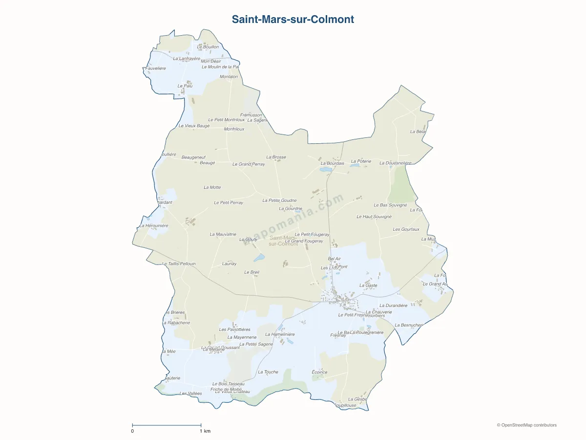Carte de Saint-Mars-sur-Colmont à personnaliser