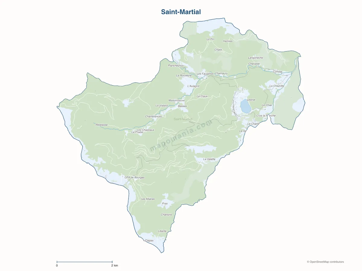 Carte de Saint-Martial à personnaliser