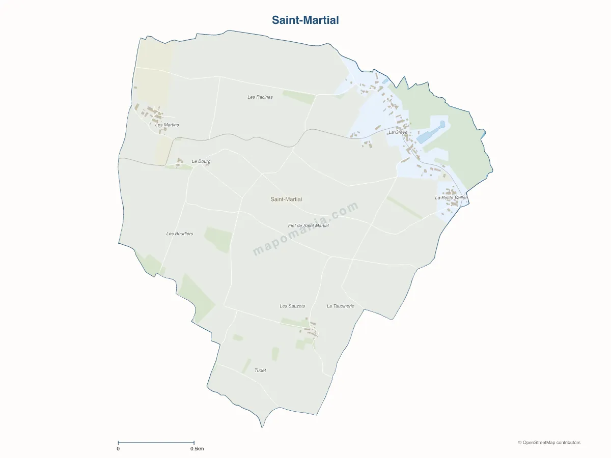 Carte de Saint-Martial à personnaliser