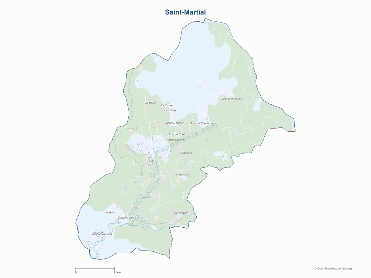 Carte de Saint-Martial à personnaliser