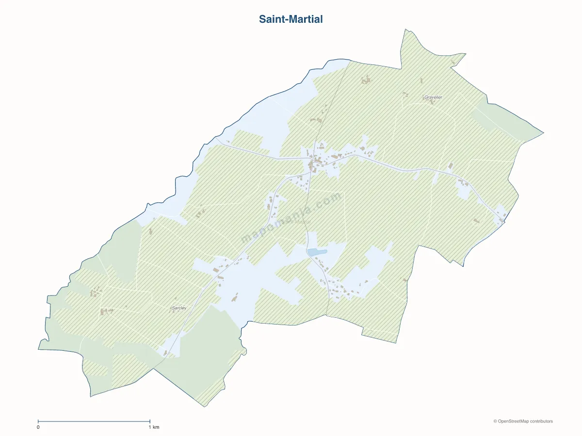 Carte de Saint-Martial à personnaliser