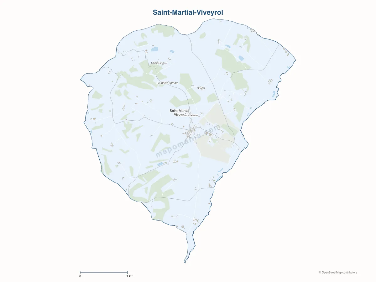 Carte de Saint-Martial-Viveyrol à personnaliser
