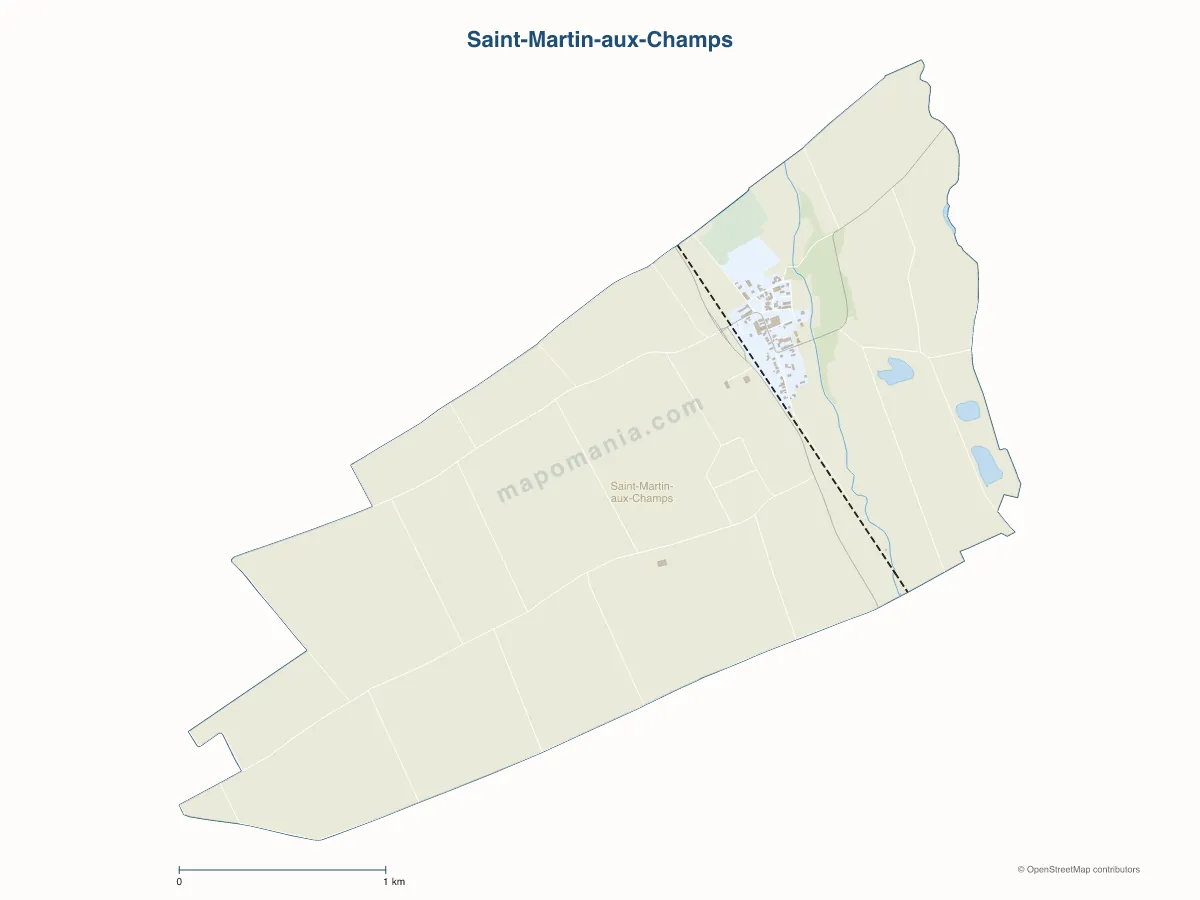 Carte de Saint-Martin-aux-Champs à personnaliser