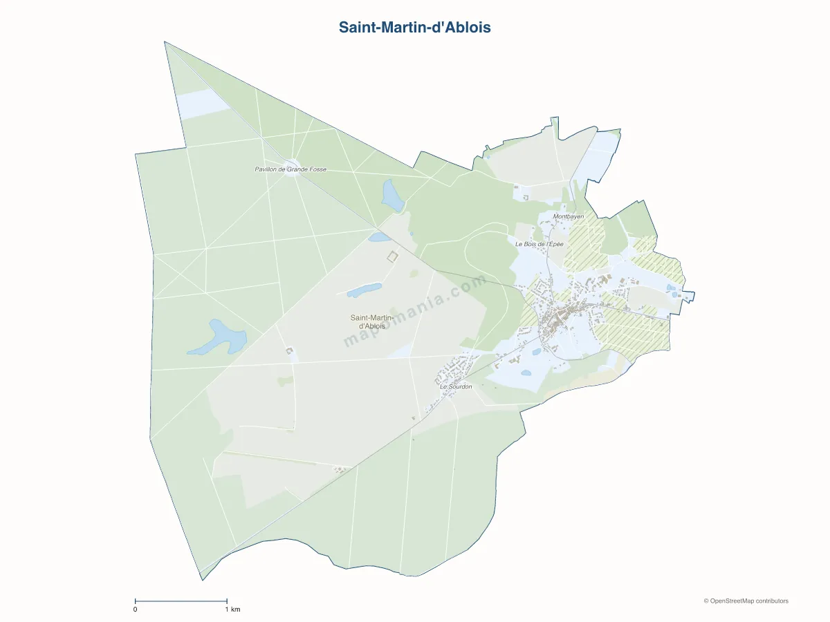 Carte de Saint-Martin-d'Ablois à personnaliser