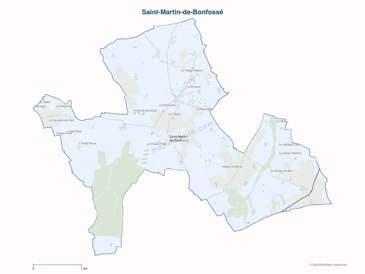 Carte de Saint-Martin-de-Bonfossé à personnaliser