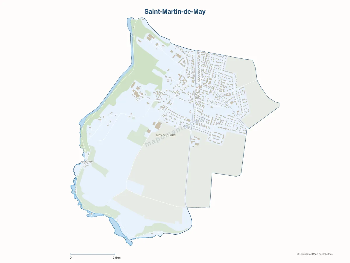 Carte de Saint-Martin-de-May à personnaliser