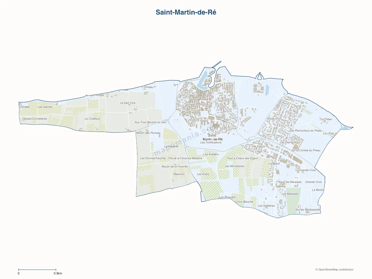 Carte de Saint-Martin-de-Ré à personnaliser
