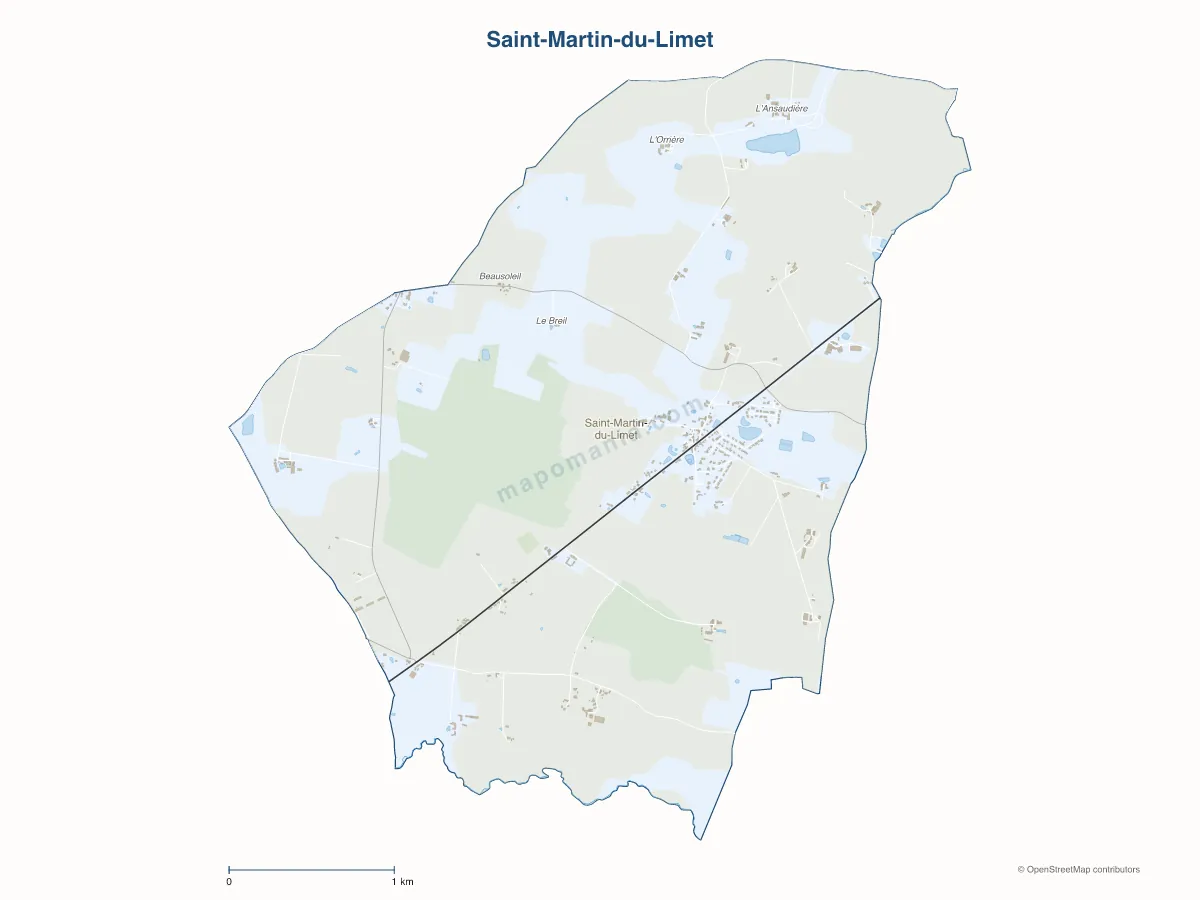 Carte de Saint-Martin-du-Limet à personnaliser