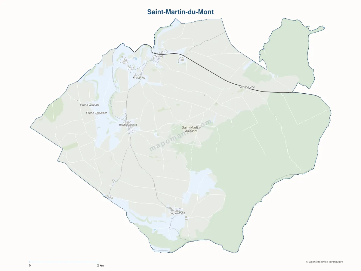 Carte de Saint-Martin-du-Mont à personnaliser