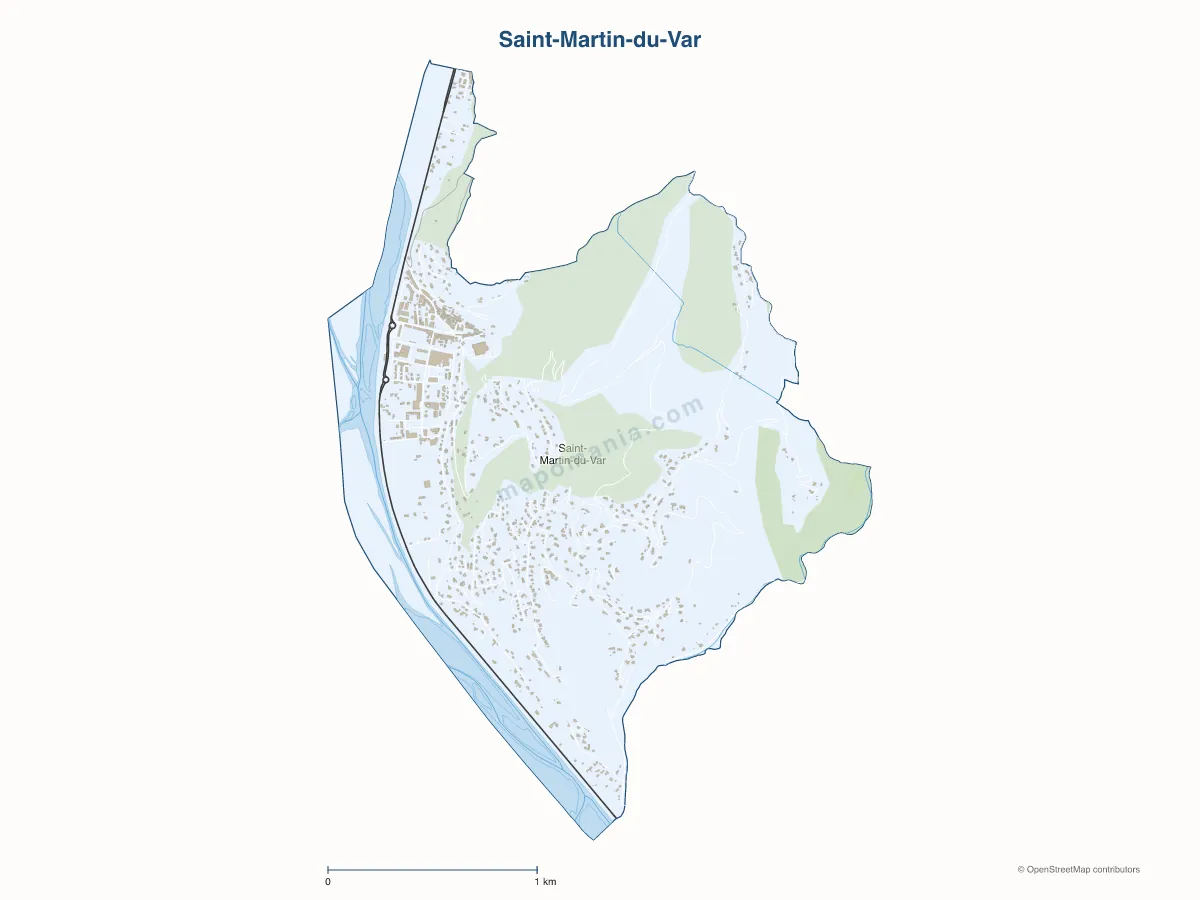 Carte de Saint-Martin-du-Var à personnaliser