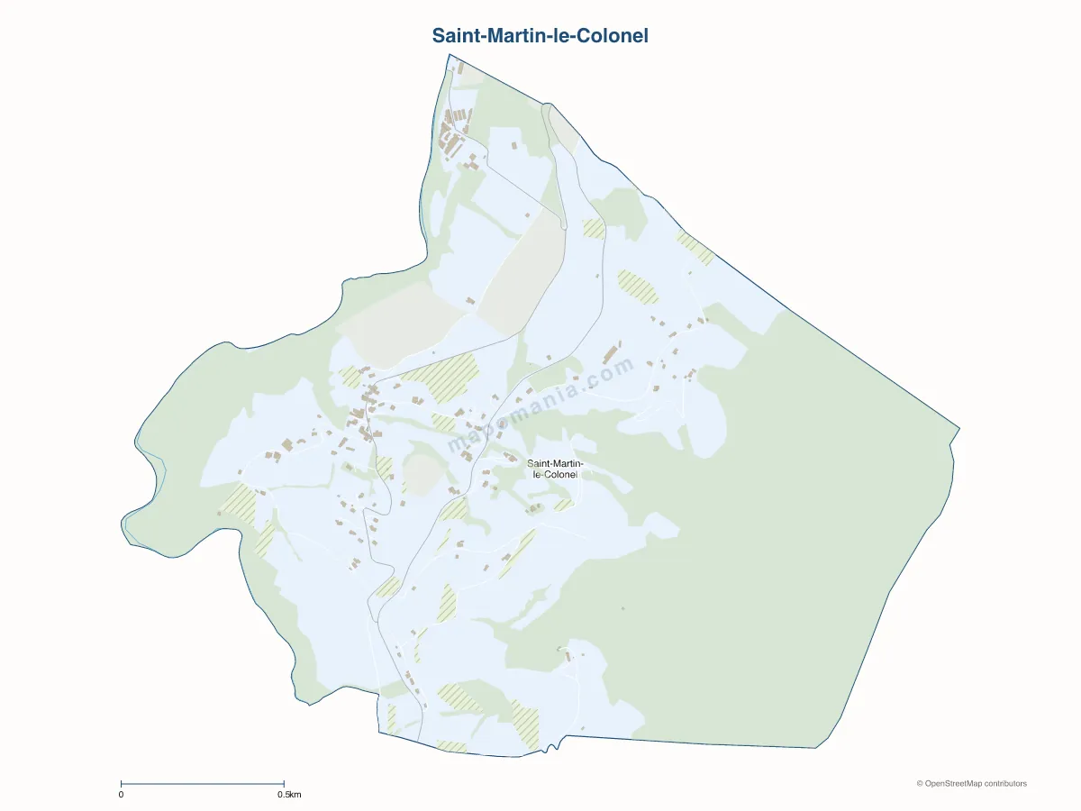 Carte de Saint-Martin-le-Colonel à personnaliser