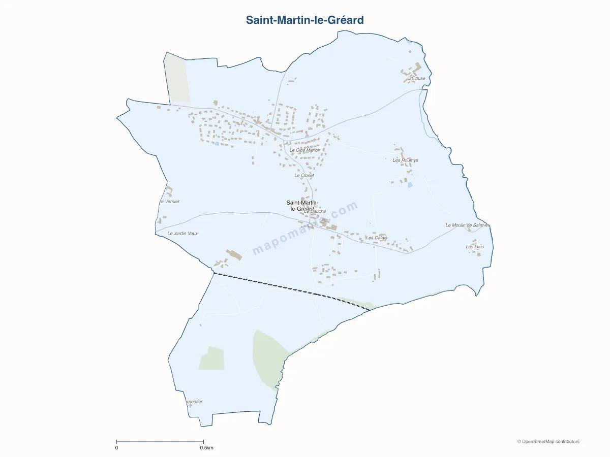 Carte de Saint-Martin-le-Gréard à personnaliser
