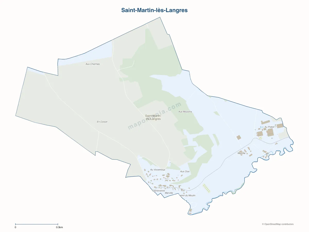 Carte de Saint-Martin-lès-Langres à personnaliser