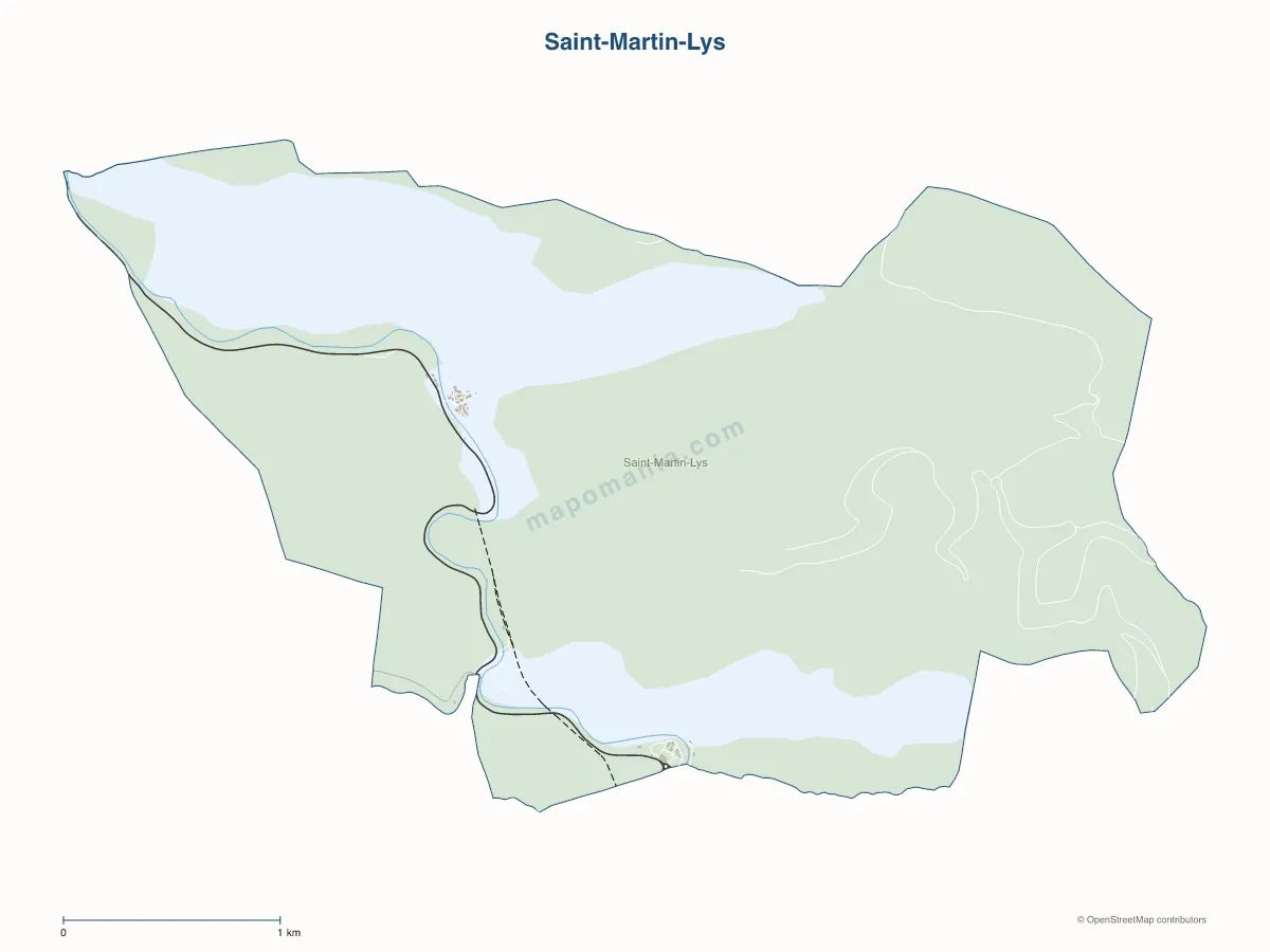 Carte de Saint-Martin-Lys à personnaliser