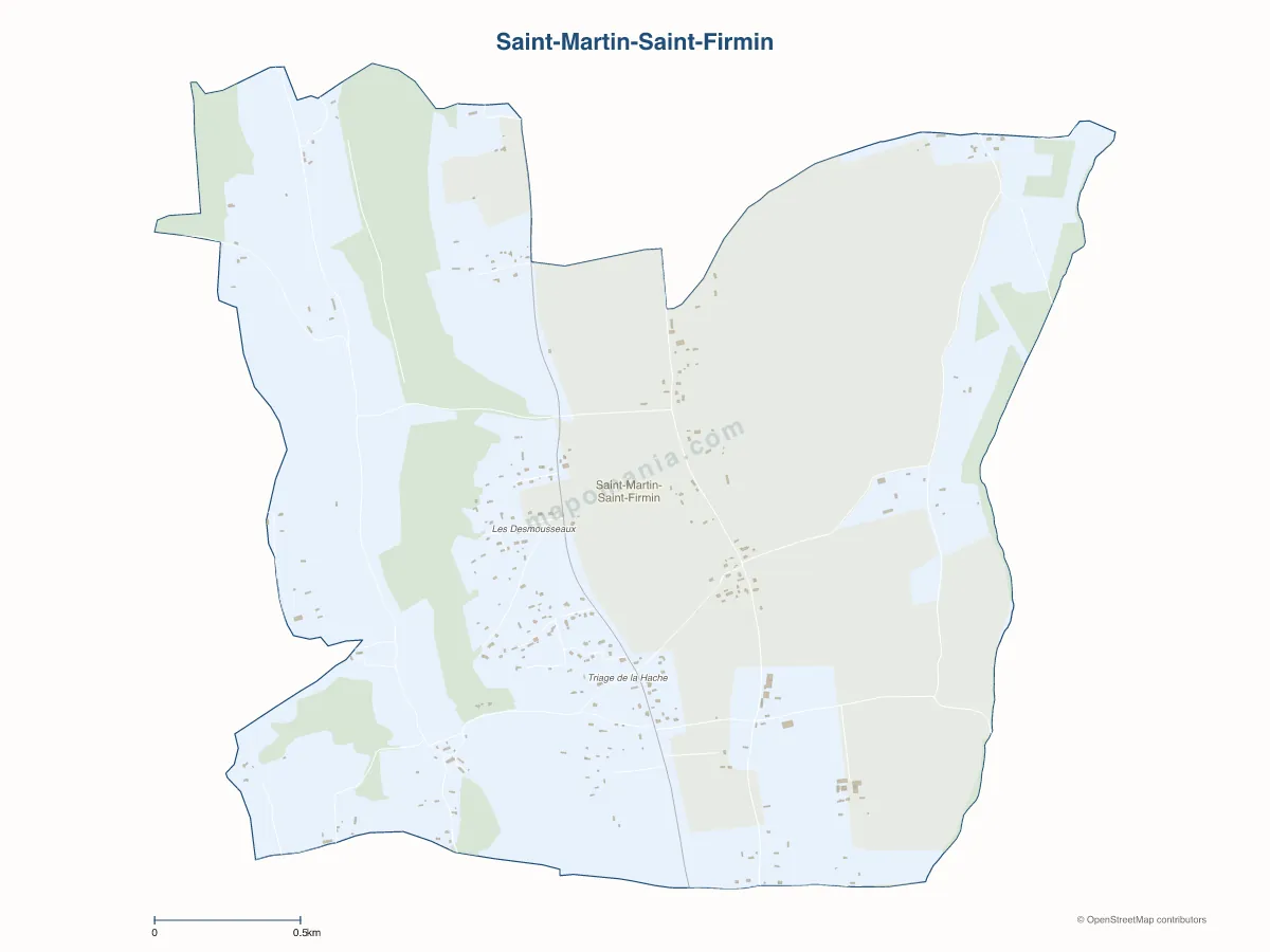 Carte de Saint-Martin-Saint-Firmin à personnaliser