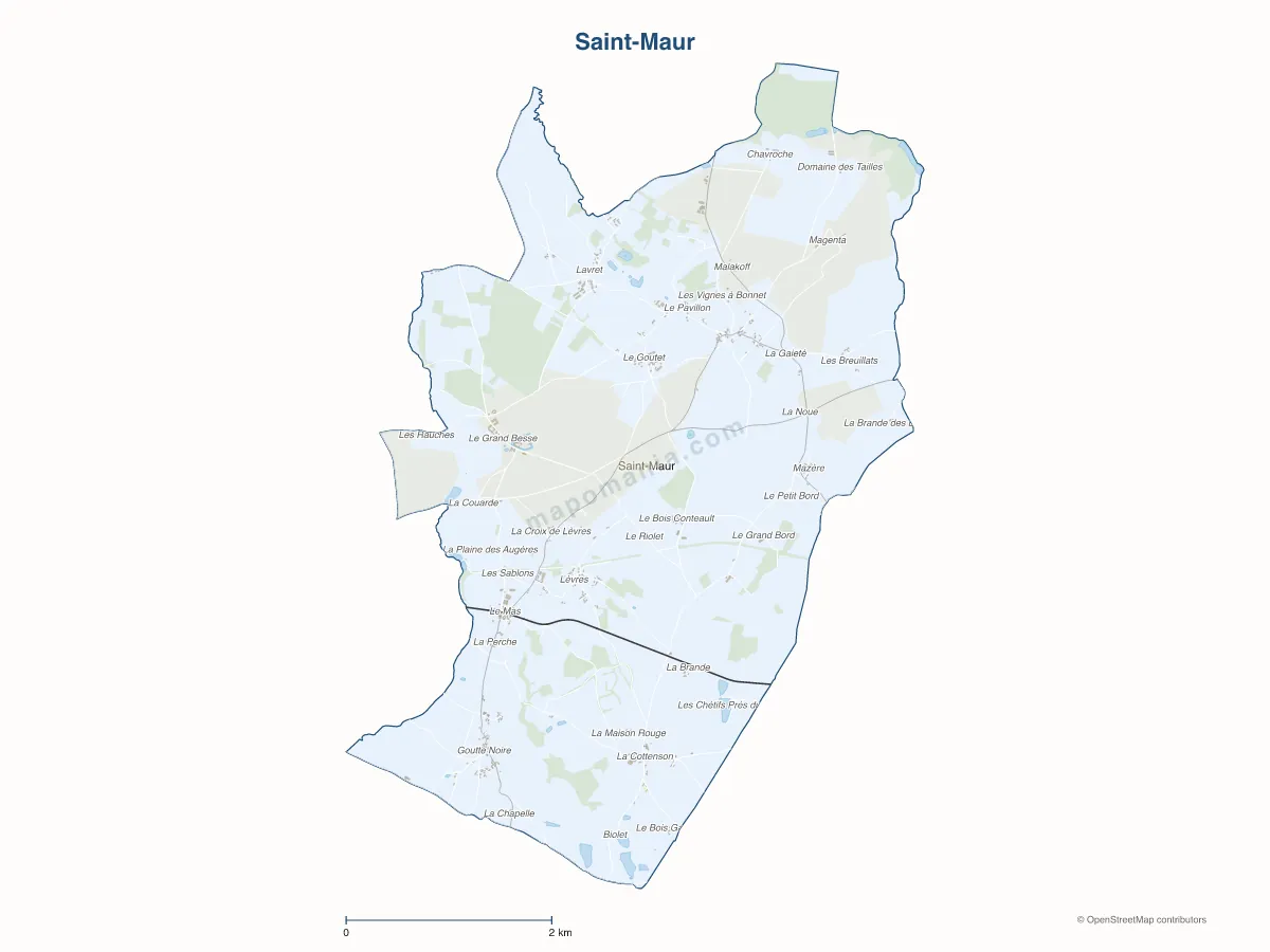 Carte de Saint-Maur à personnaliser