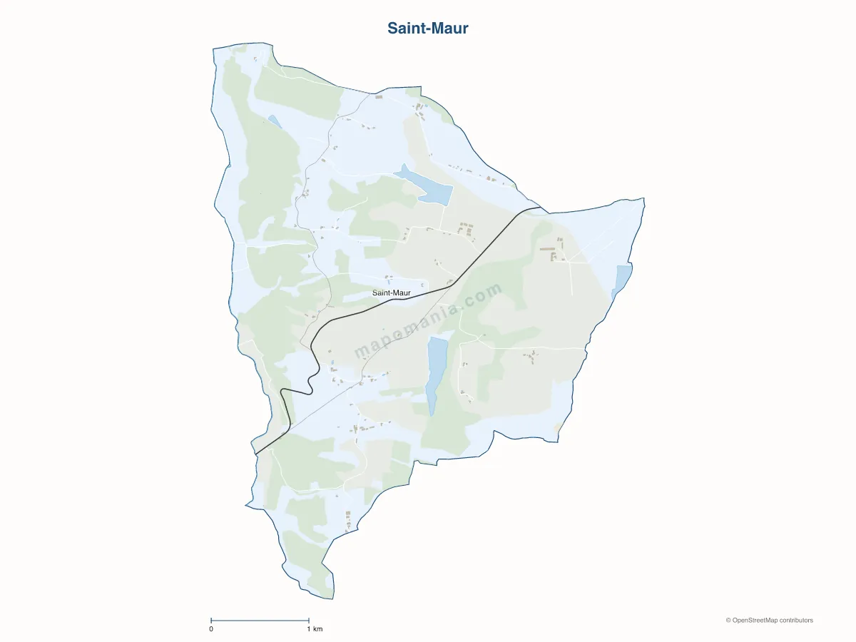 Carte de Saint-Maur à personnaliser