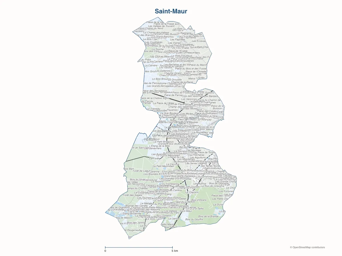 Carte de Saint-Maur à personnaliser