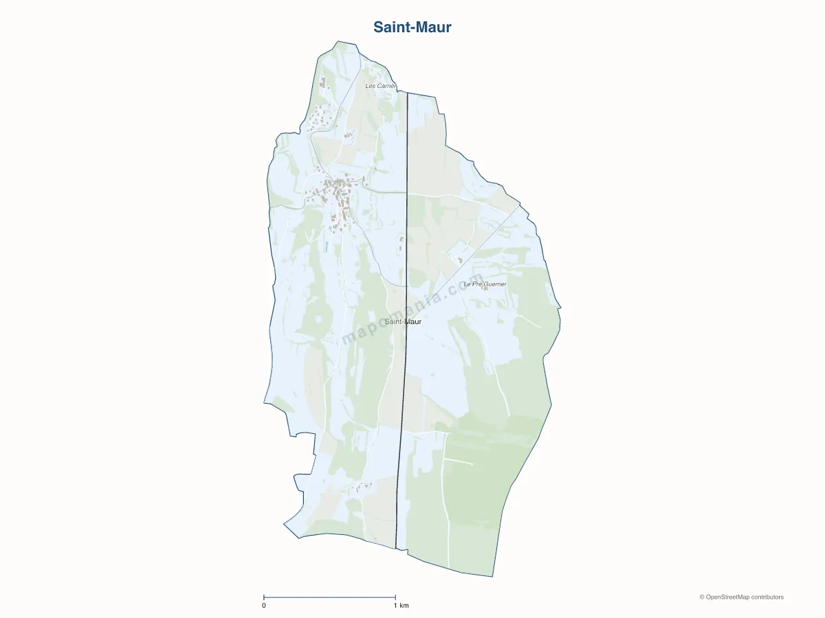 Carte de Saint-Maur à personnaliser